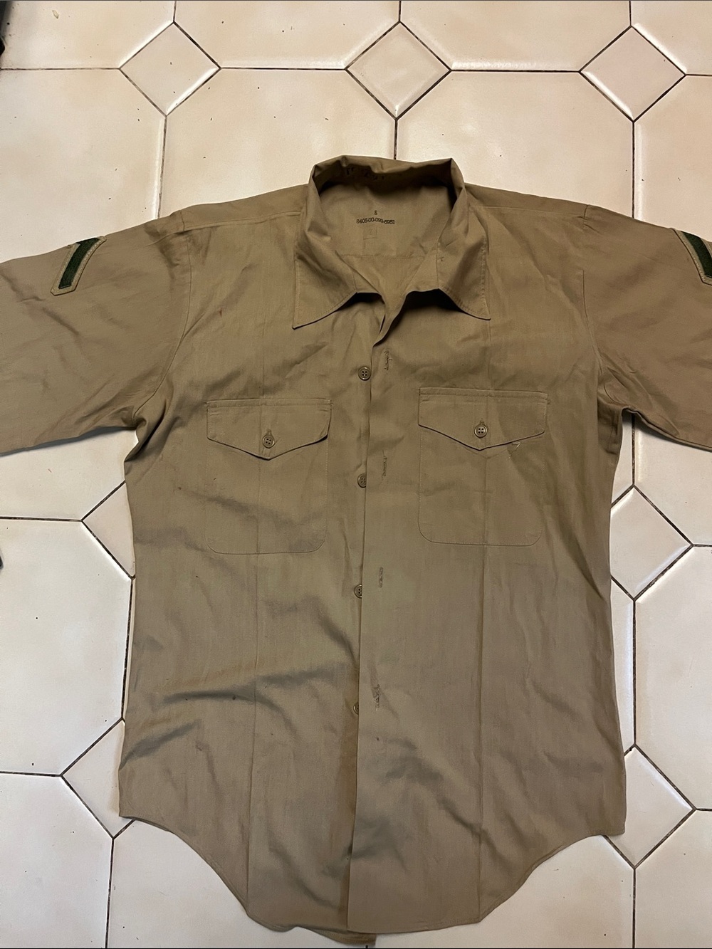 USMC Khaki Shirts & Woodland Camo Jackets. Authentic 1970’s